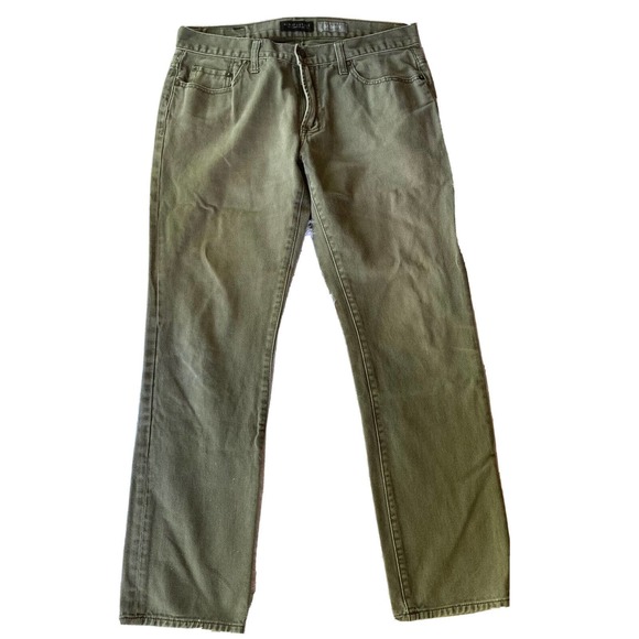 Aeropostale Other - Mens Aéropostale Skinny Straight Leg Jeans Sz 32x30 Olive Green Distressed Denim